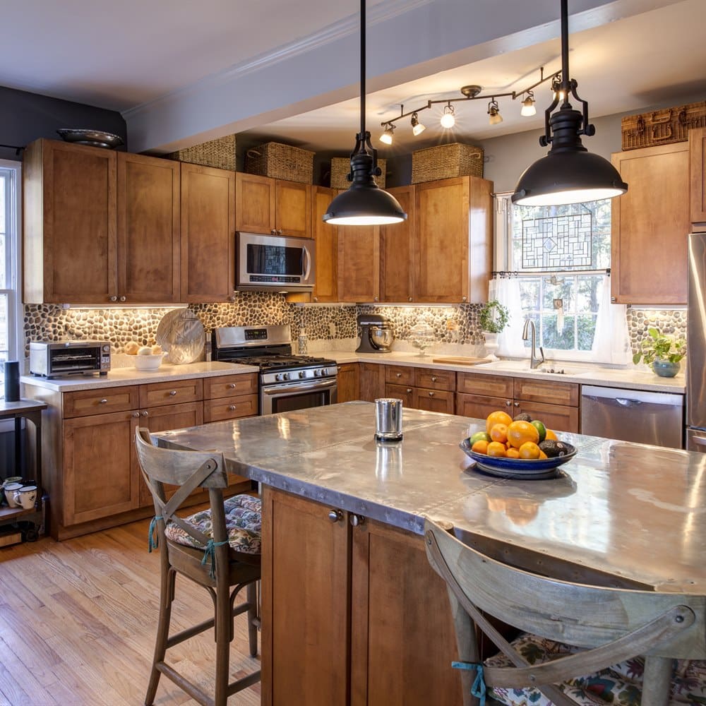 bright-modern-kitchen-interior-with-fruit-and-bask Bright modern kitchen interior with fruit and basket