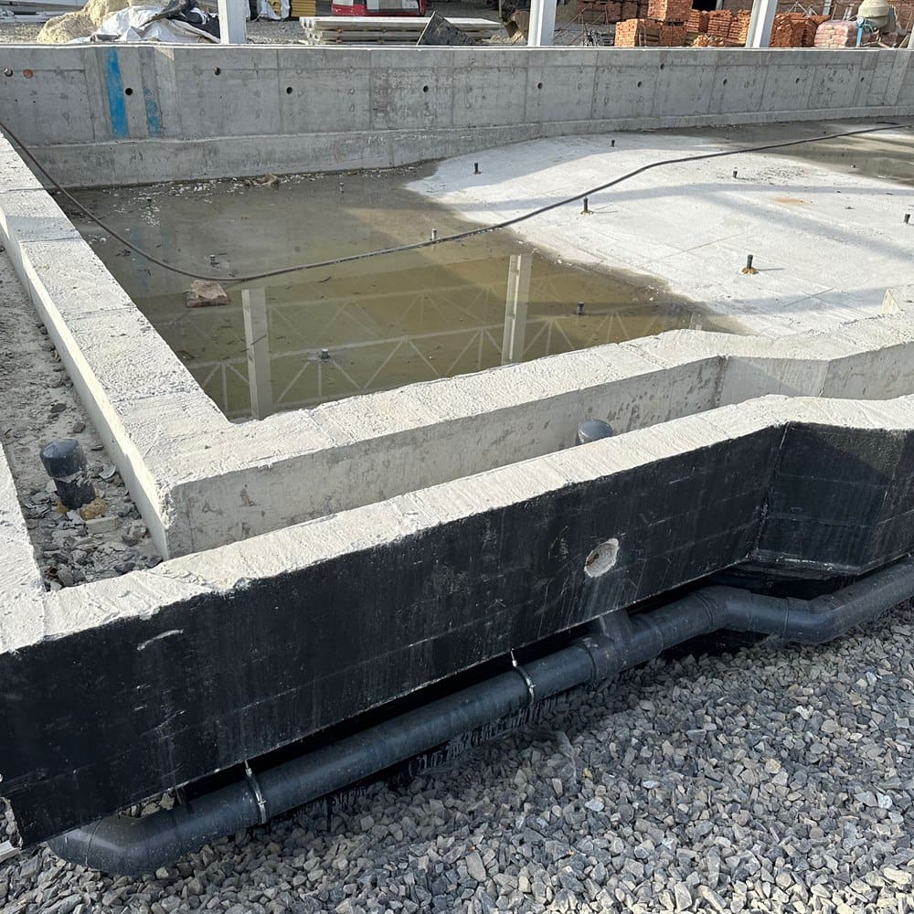 concrete-foundation-at-a-construction-site Concrete foundation at a construction site
