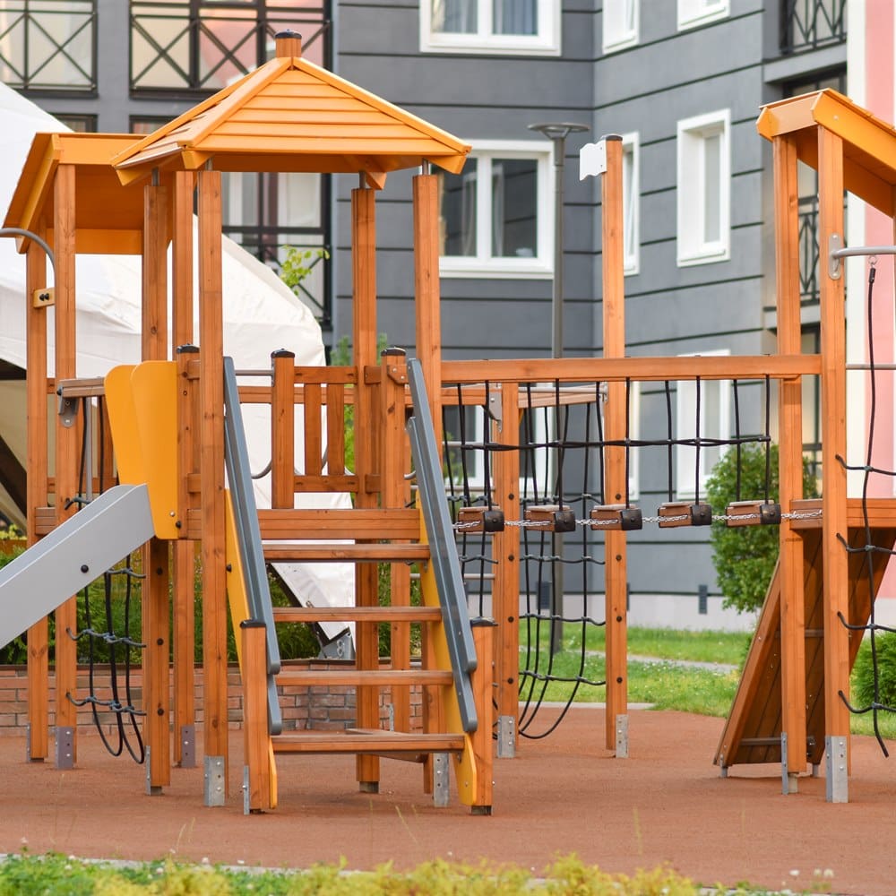 Playground structure with no people during daytime